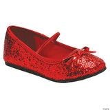 FLAT BALLET GLITTER CH RED XSM