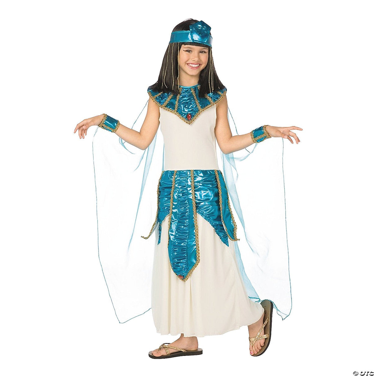 CLEOPATRA BLUE GOLD CHLD 12-14 Halloween Costume Cosplay & Party Outfit For Kids