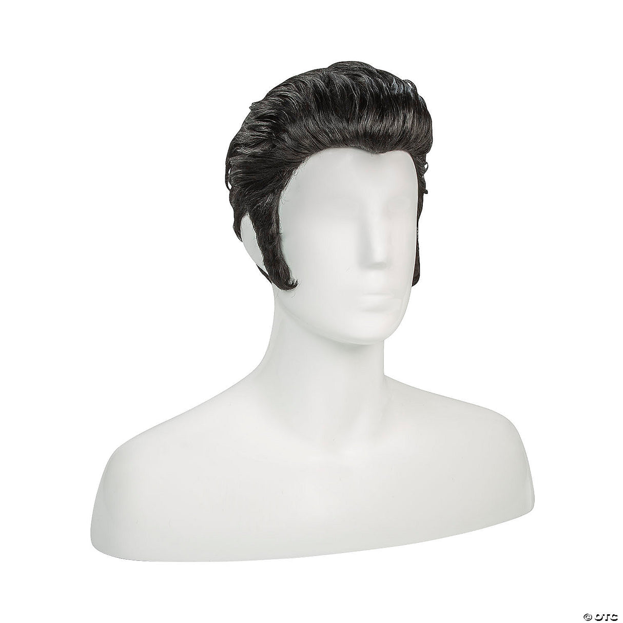 Human Hair 50's Rocker Wig Black