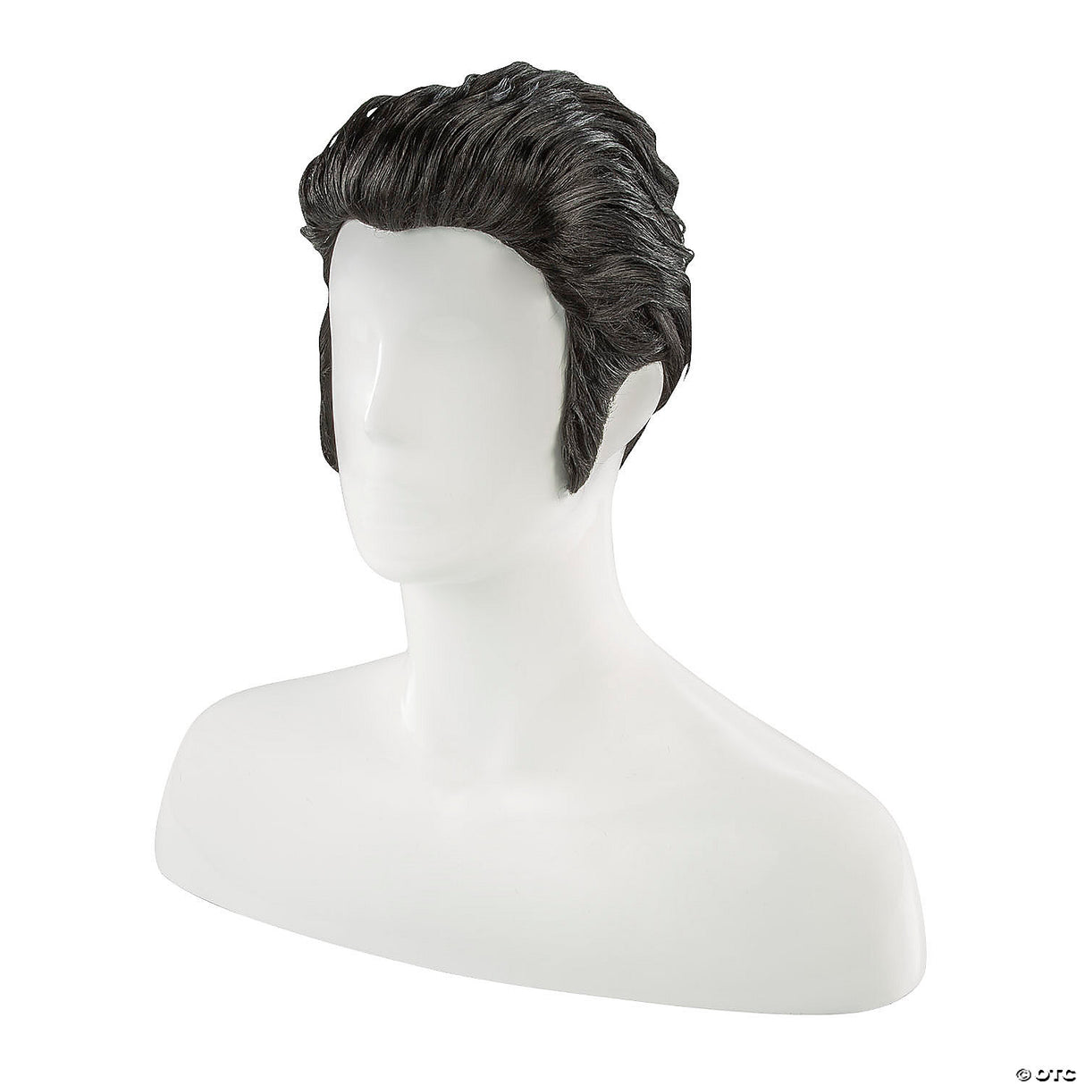 Human Hair 50's Rocker Wig Black