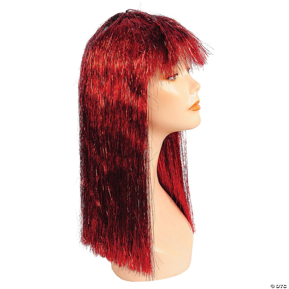 TINSEL PAGEBOY WIG-RED