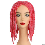 SPRING CURL BARGAIN WIG-HOT PINK