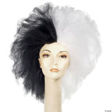 Adults Black & White Extra Large Wig