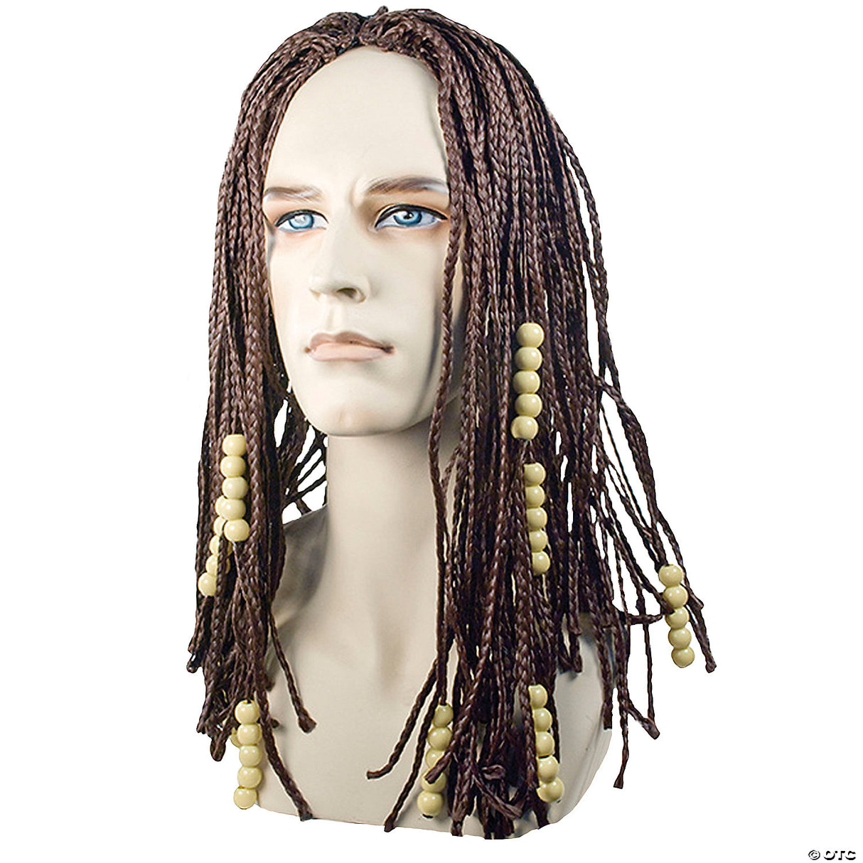 Adults Brown Dreadlock Wig With Beads