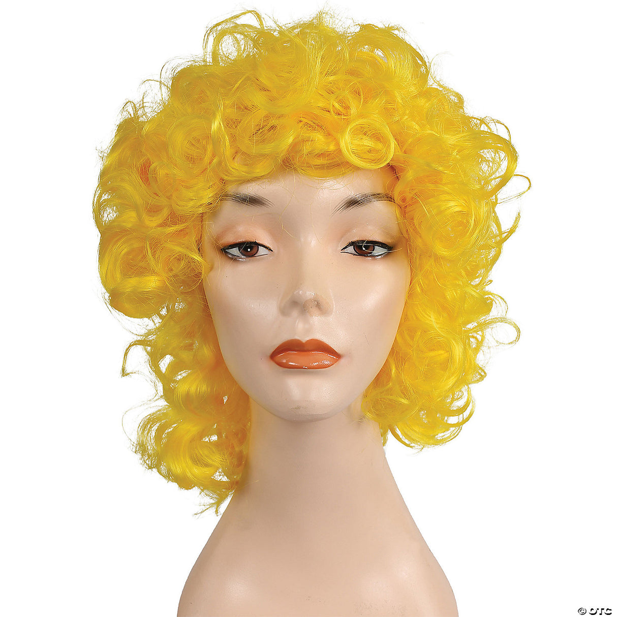 CURLY CLOWN WIG-YELLOW