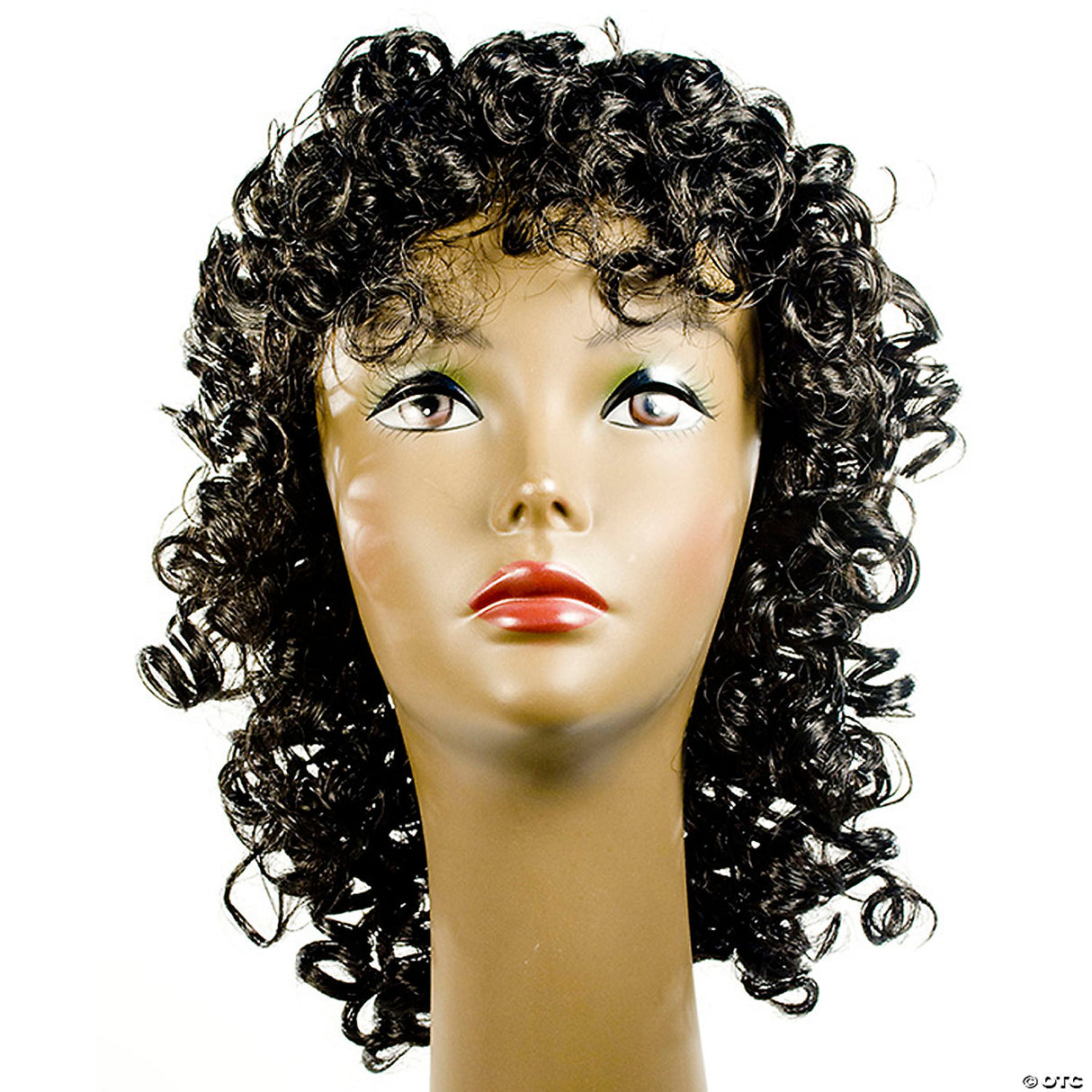 Adults Black Curly Wig