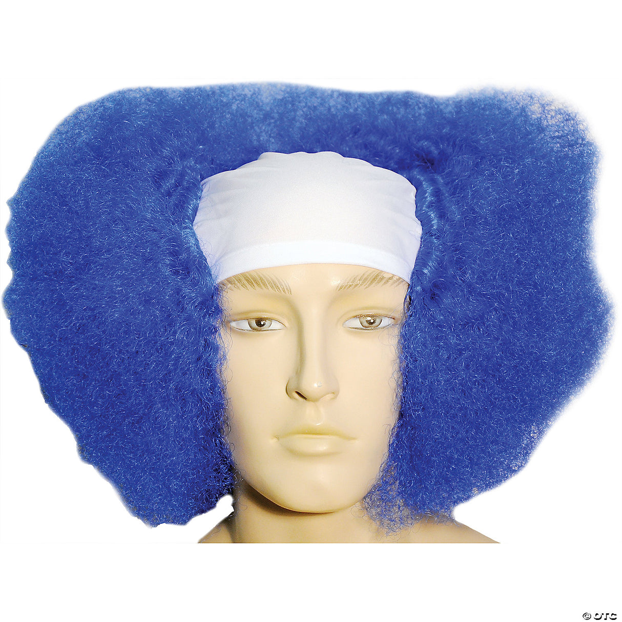 BALD CURLY CLOWN WIG-WHITE