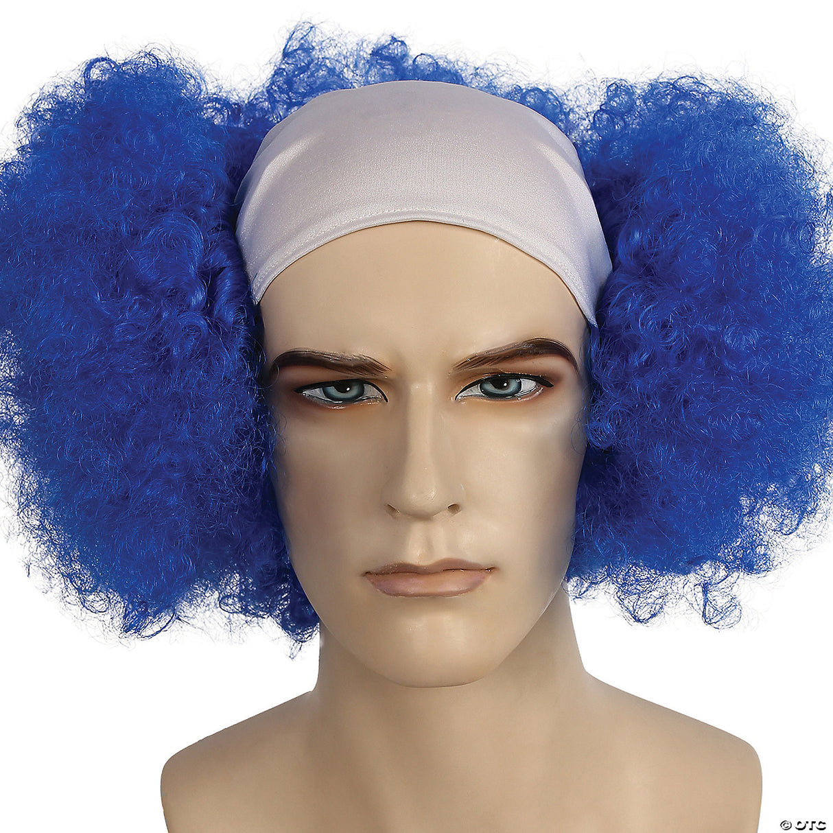 BALD CURLY CLOWN WIG-WHITE