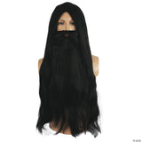 WIZARD BEARD AND WIG SET-MD BRWN