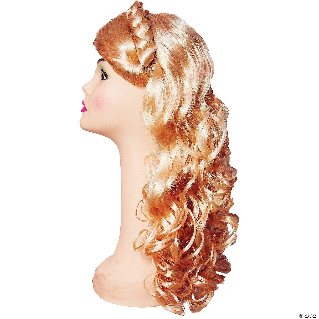 Cindy Braid and Curls Wig Platinum Blonde Long Costume Theatre Cosplay