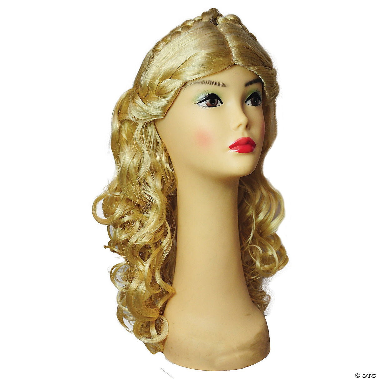 Cindy Braid and Curls Wig Platinum Blonde Long Costume Theatre Cosplay