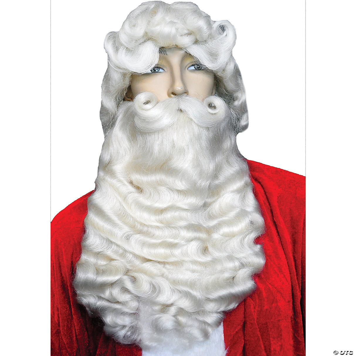 Super Deluxe Yak Santa Wig & Beard Set With Separate Mustache