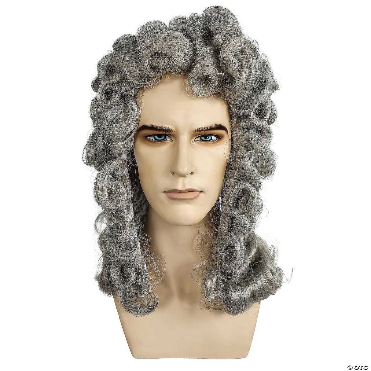 Judge Wig Gray Curly Historical Costume Theatre Cosplay Adult Colonial Hair