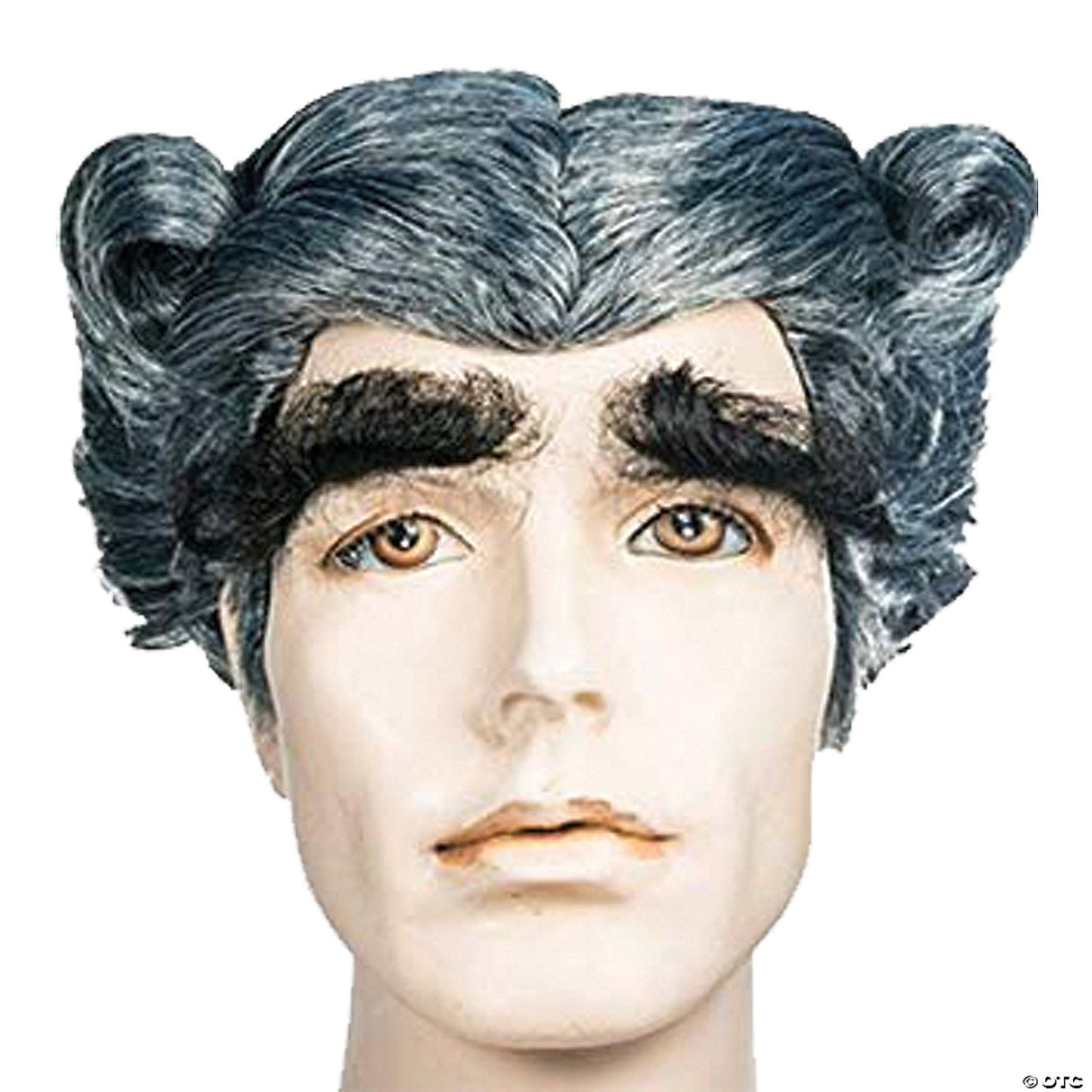 Mayor Hoo Wig Brown Short Curly Costume Adult Men Theatre Cosplay Hairpiece
