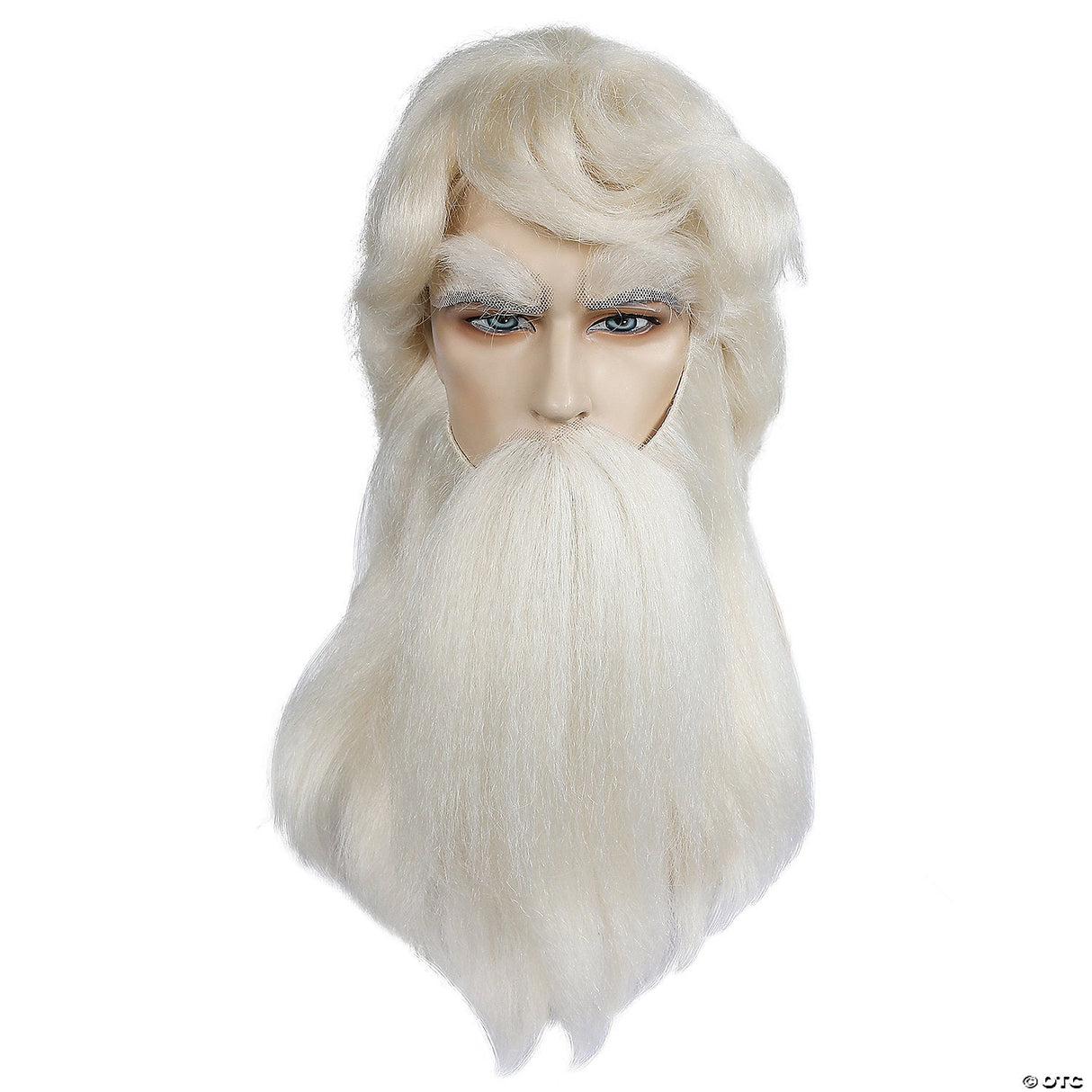 Straight Yak Natural Fiber Santa Wig & Beard Set White Christmas Costume