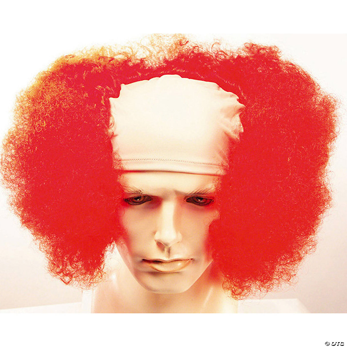 BALD CURLY CLOWN WIG-ORANGE