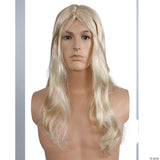 John Smith Wig Long Blonde Colonial Pioneer Costume Adult Men Theatre Cosplay