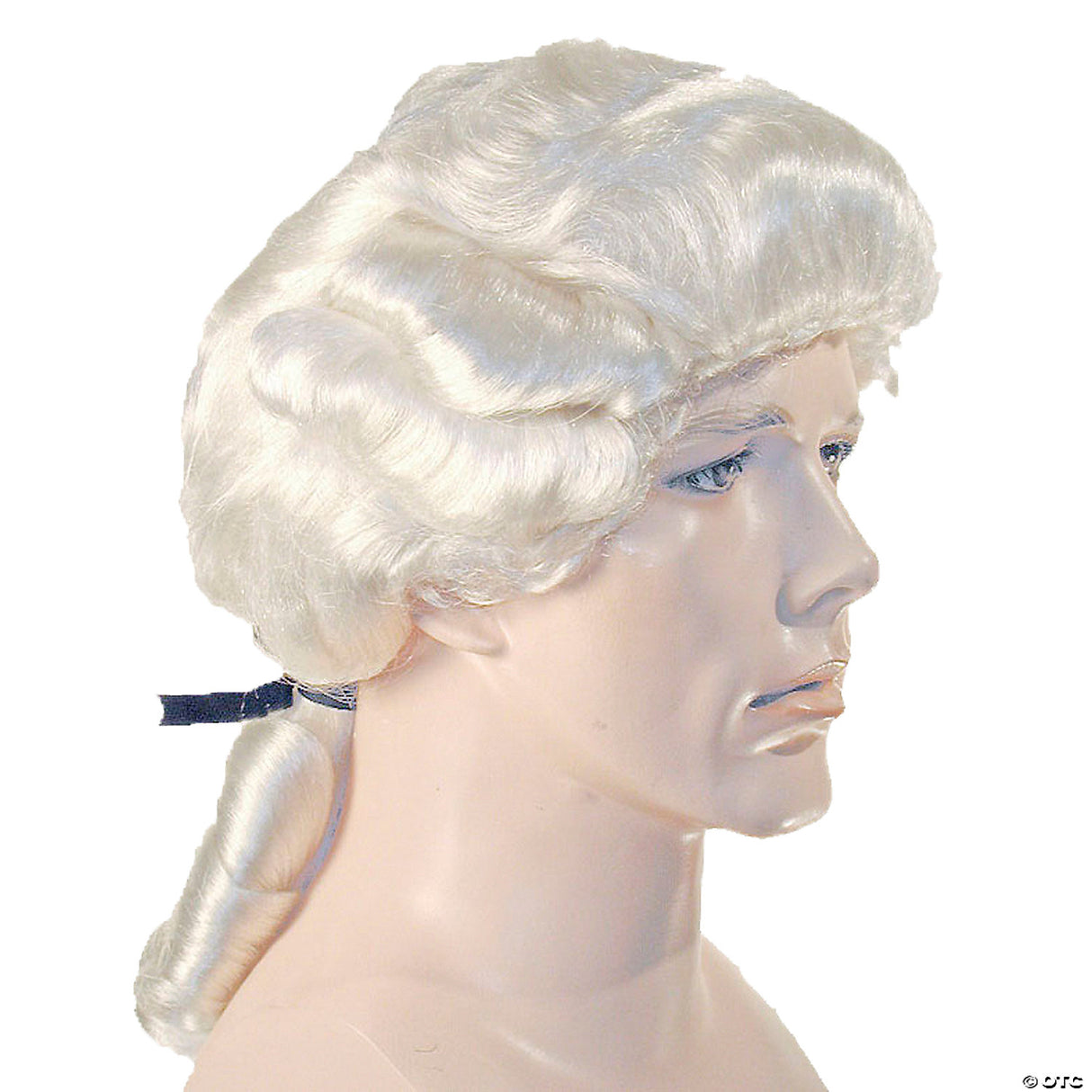 DELUXE COLONIAL MAN WIG-BLACK