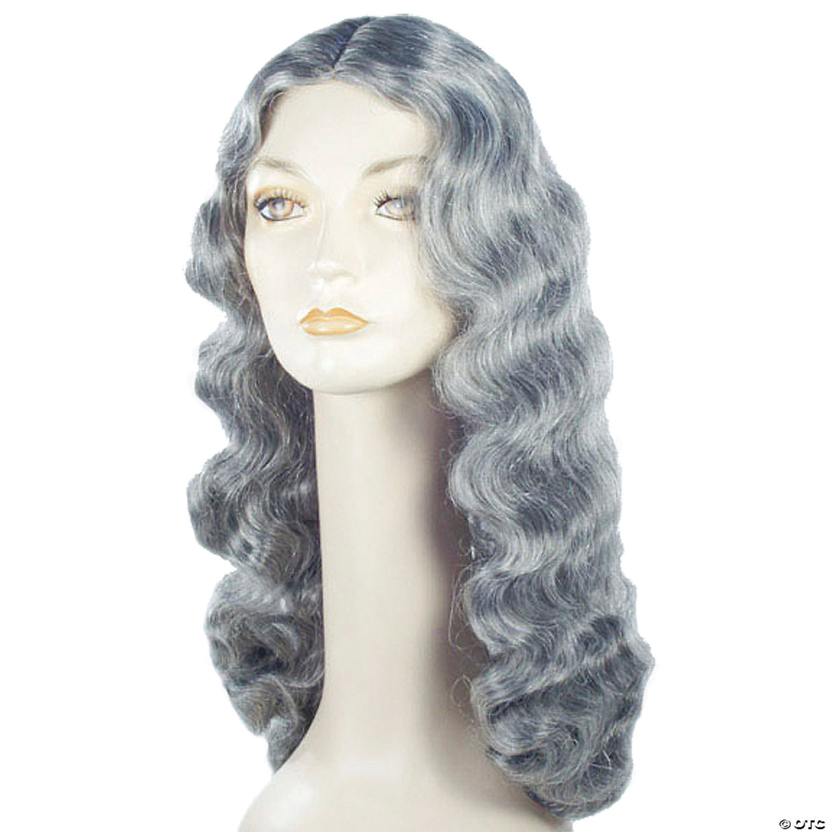 Adults Gray Long Wavy Grandma Wig