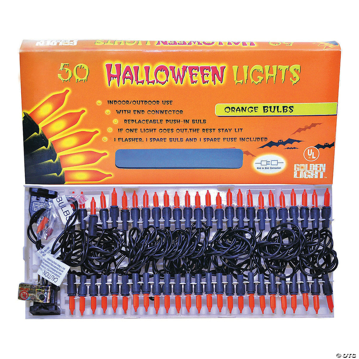 LIGHT SET 50 ORANGE W CONN
