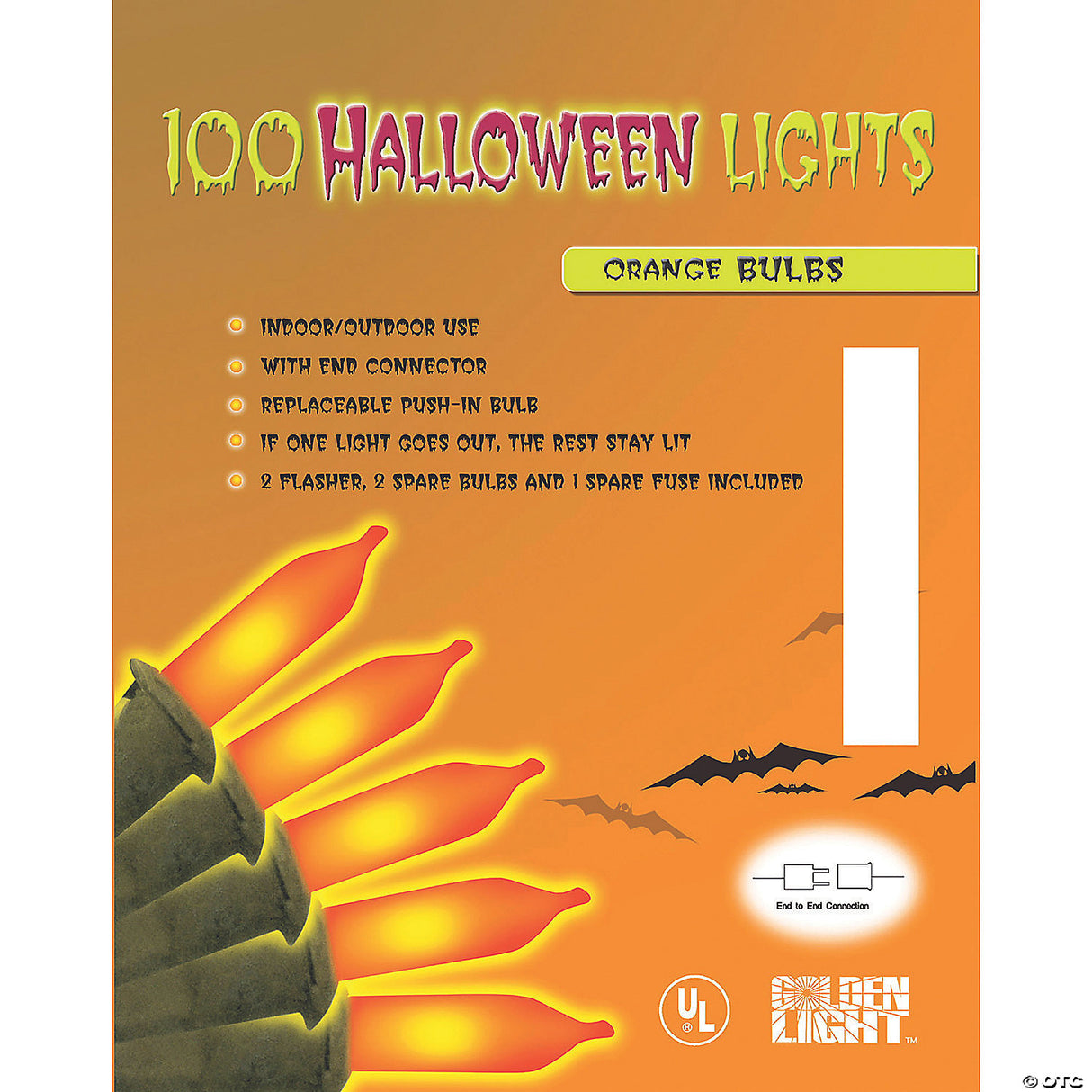 HALLOWEEN LIGHTS ORANGE 100 CT