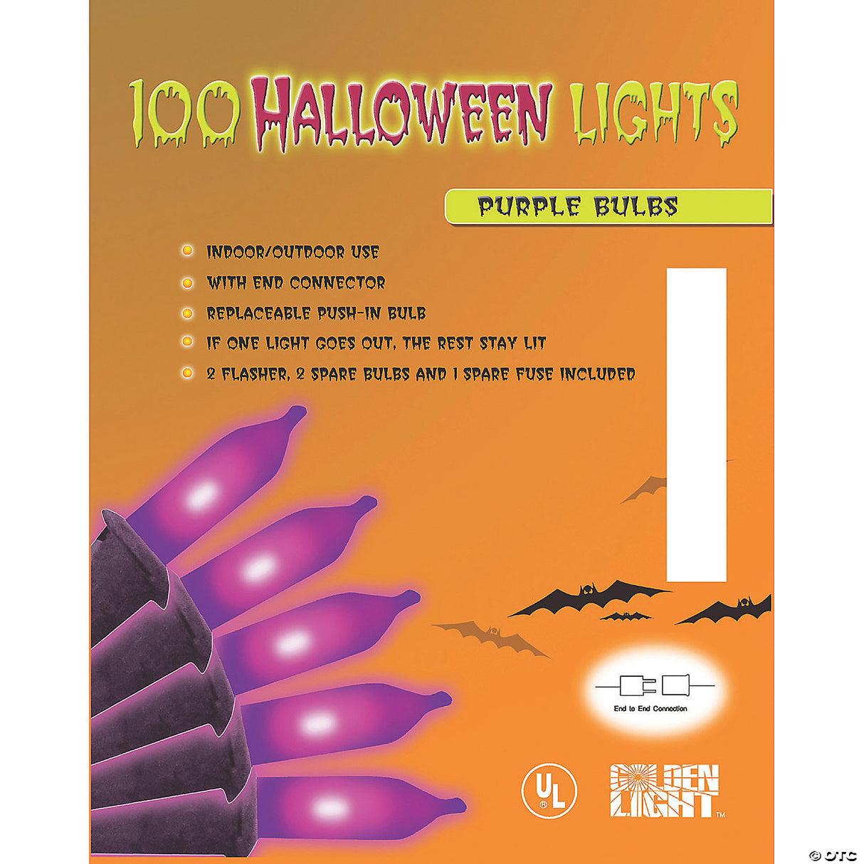 HALLOWEEN LIGHTS ORANGE 100 CT