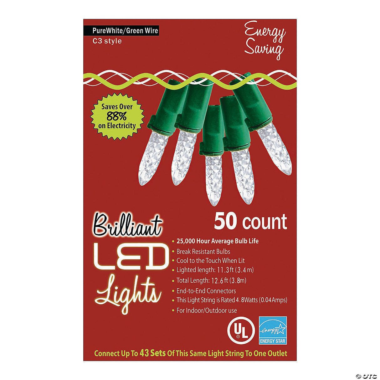 HOLIDAY LIGHTS 50L C3 PURE WHT