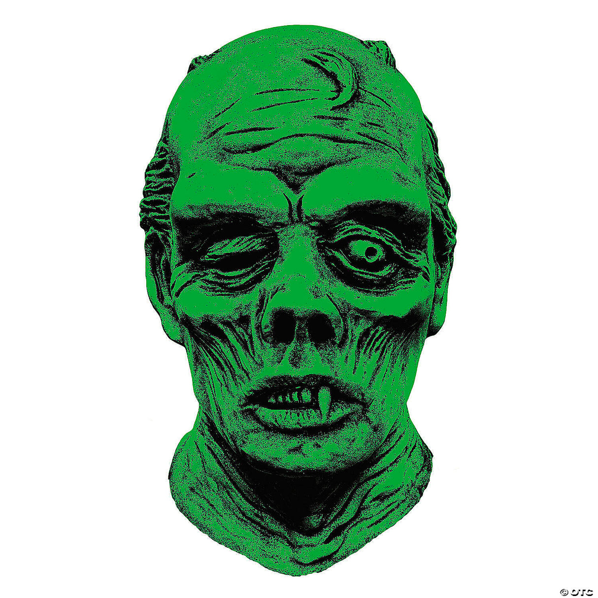 Glowin Ghoulies Corpse Mask Vinyl Green Adult Halloween Costume Prop
