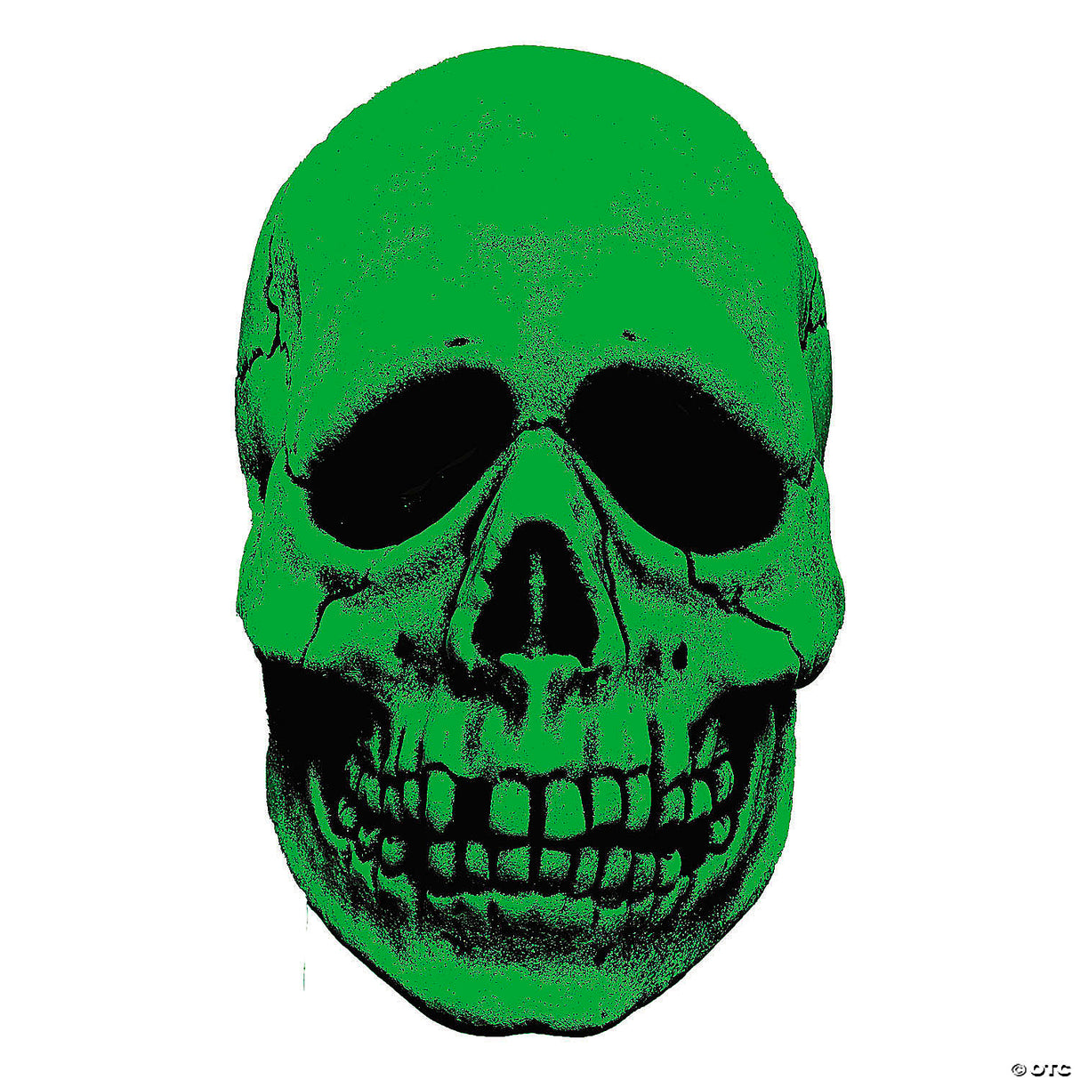 Glowin Ghoulies Skull Mask Vinyl Green Adult Halloween Costume Prop