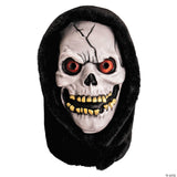 Chamber Of Horrors™ White Latex Overhead Hooded Skull Mask - One Size -  Scary