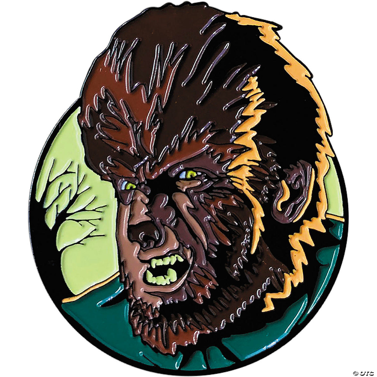 1 3/4" The Wolf Man™ Wolf Man Character Face Full-color Enamel Pin