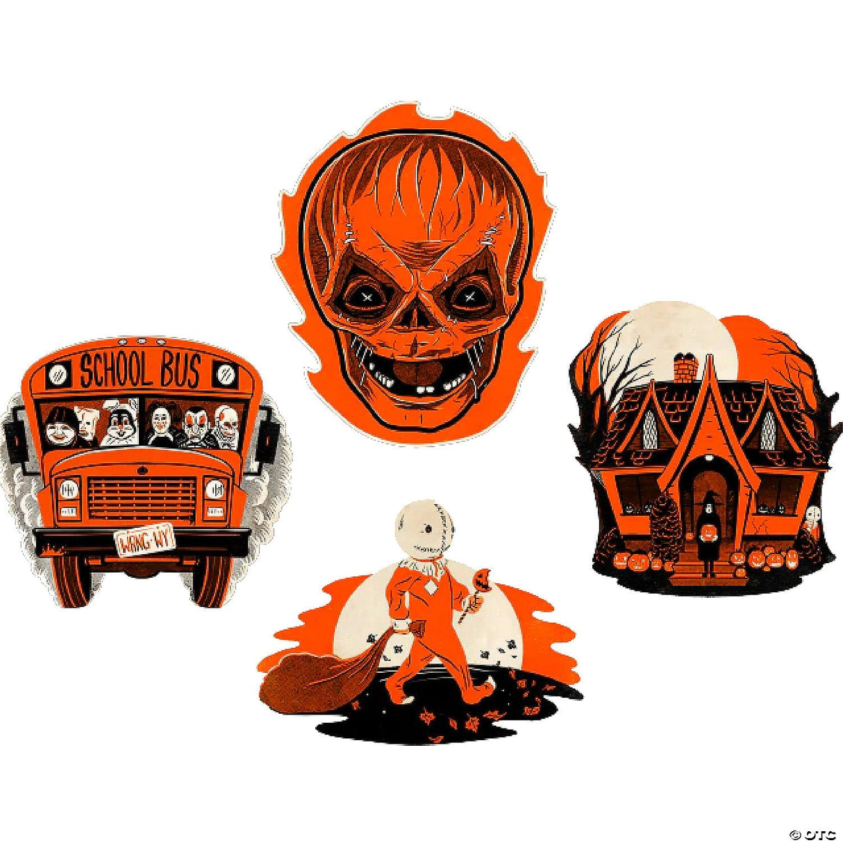 Trick ’r Treat™ Glow-in-the-dark Retro Wall Decorations - Halloween Decoration P
