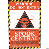 Ghostbusters™ Warning Do Not Enter Spook Central Metal Sign