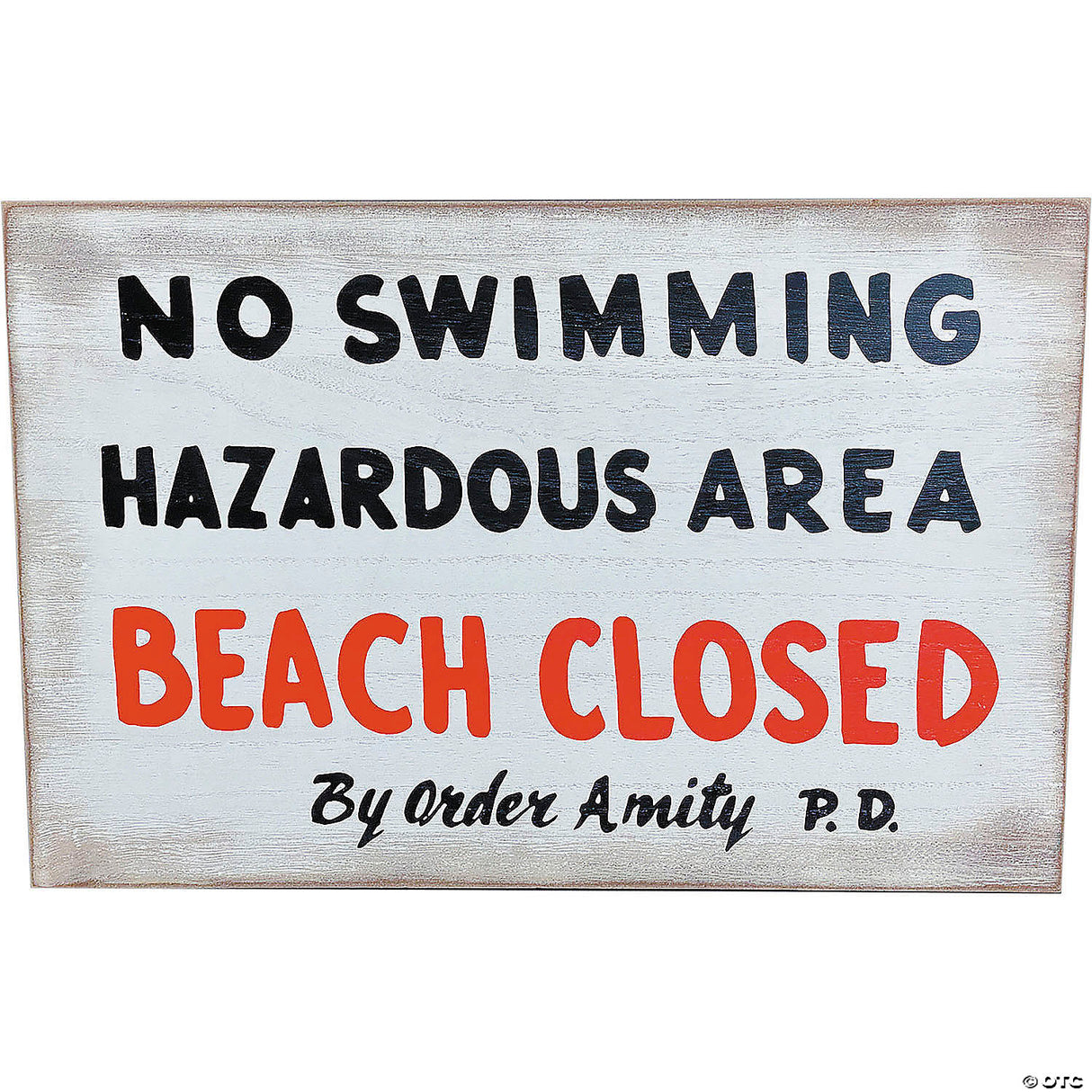 Jaws™ No Swimming Wooden Sign Halloween Decoration