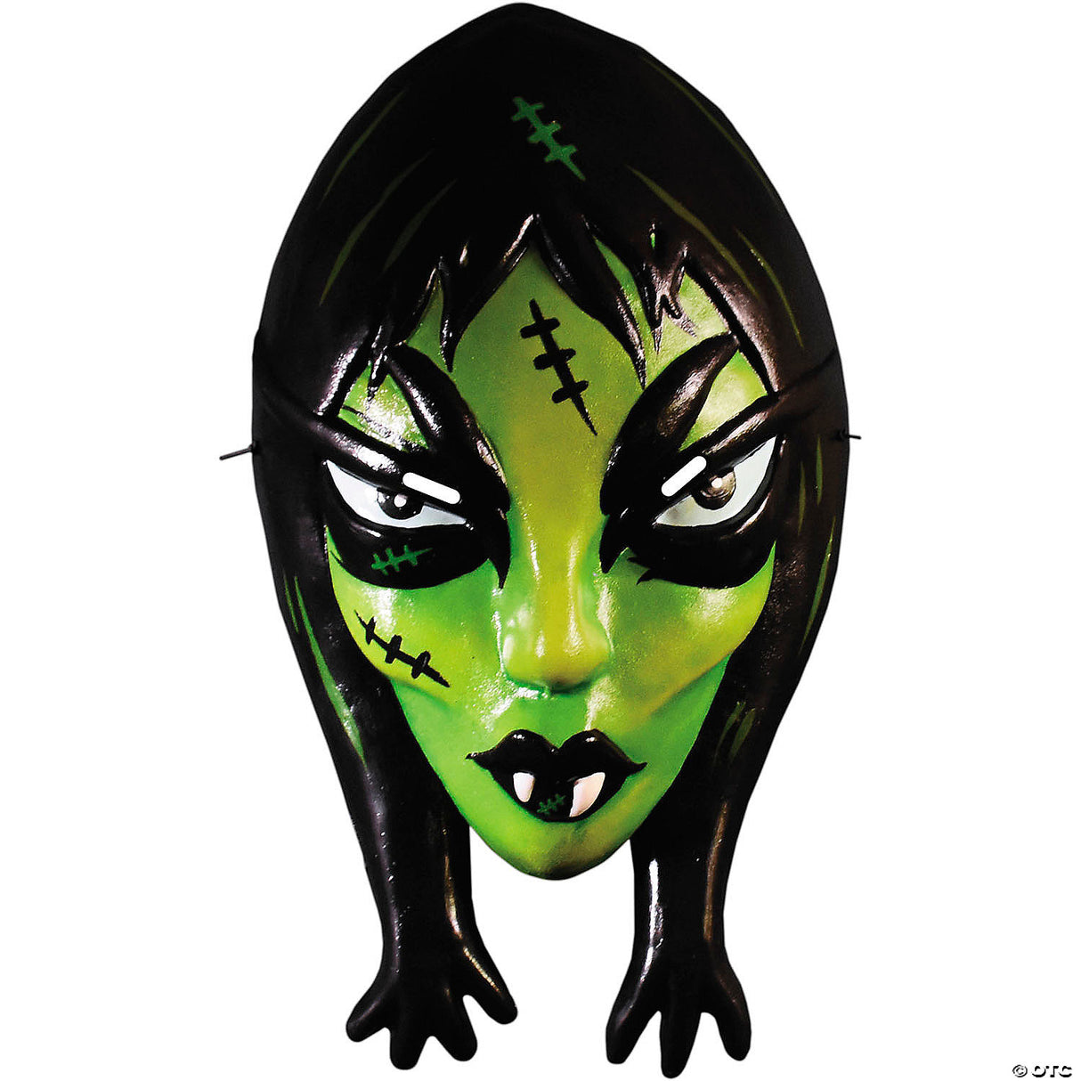 Toxictoons™ Ghoulena Monster Plastic Molded Mask - One Size