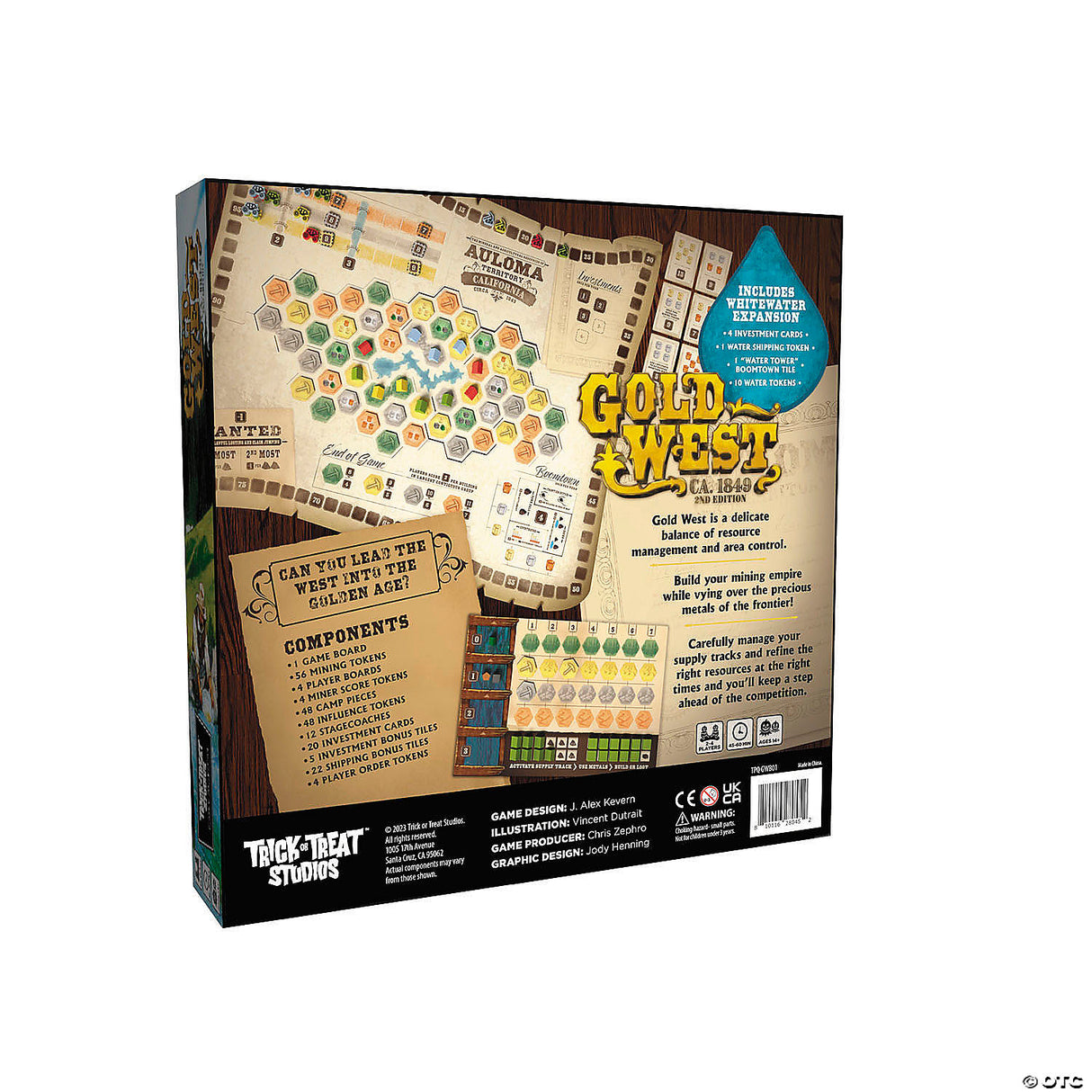 Trick Or Treat Studios Gold West Wild West-themed Board Game For 2 To 4 Players