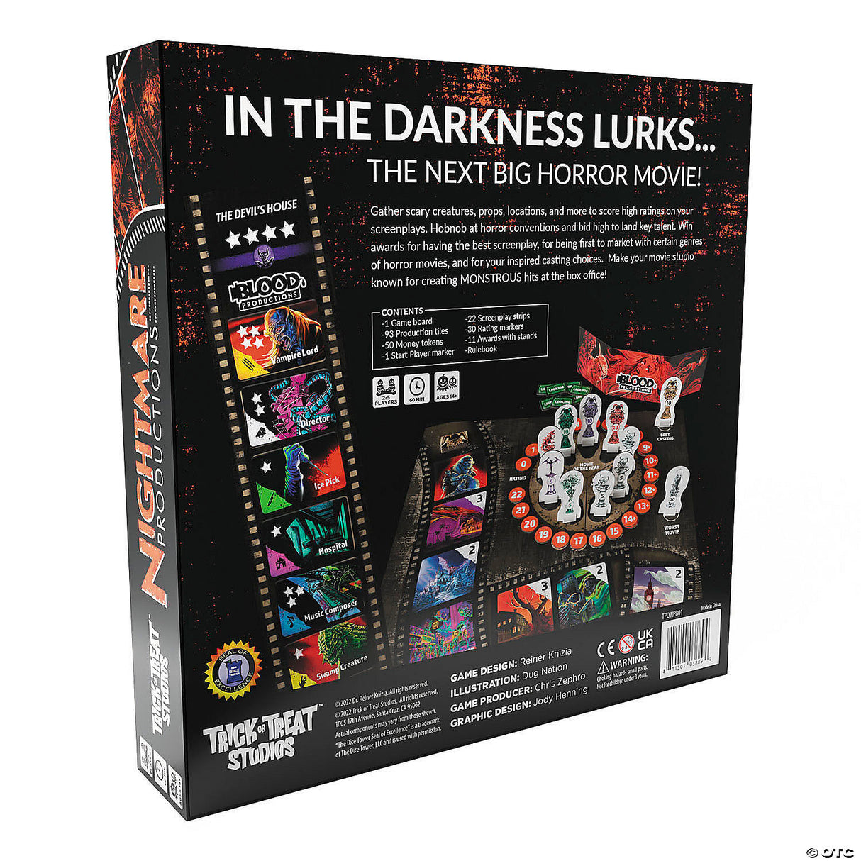 Reiner Knizia Nightmare Productions Board Game For 2-5 Players