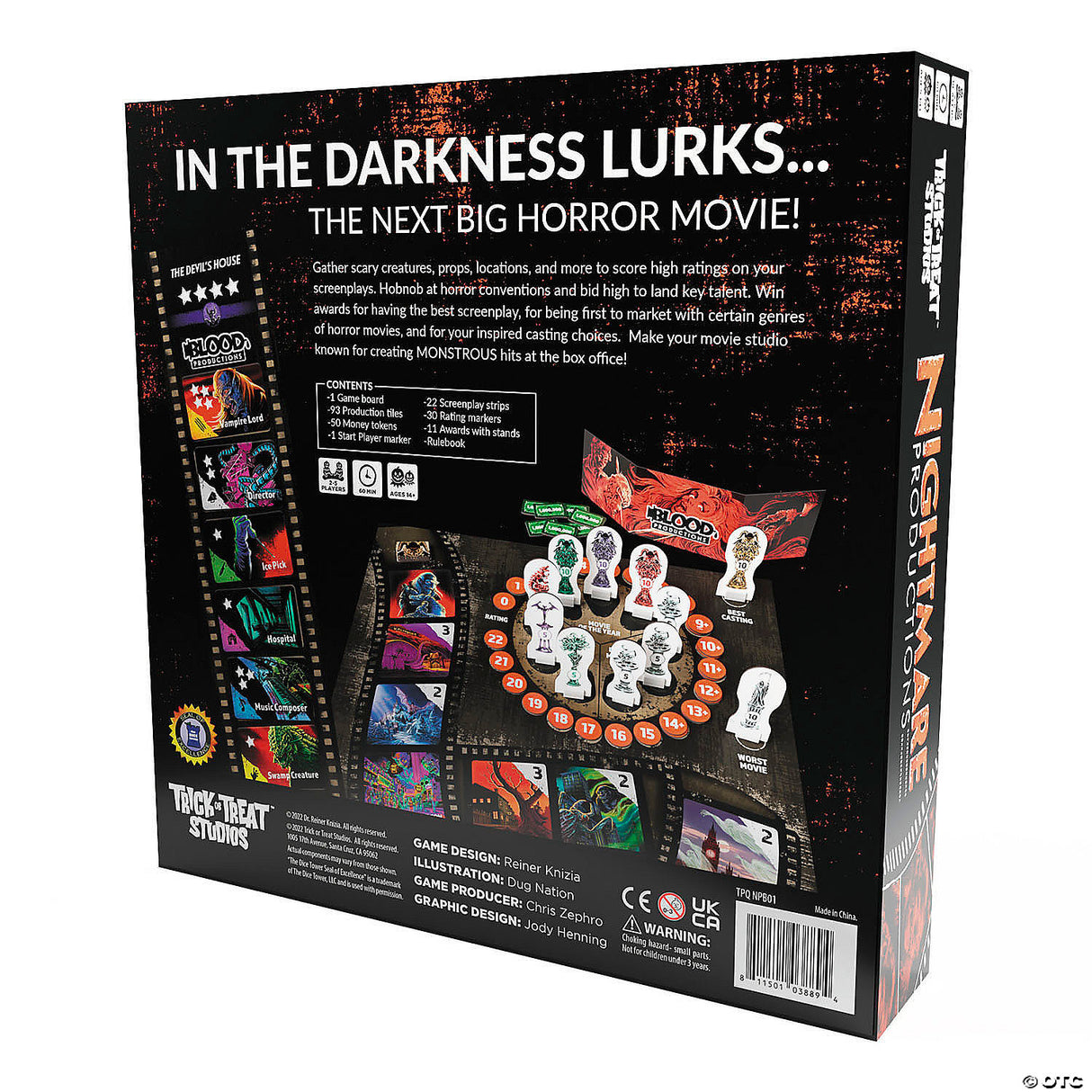 Reiner Knizia Nightmare Productions Board Game For 2-5 Players