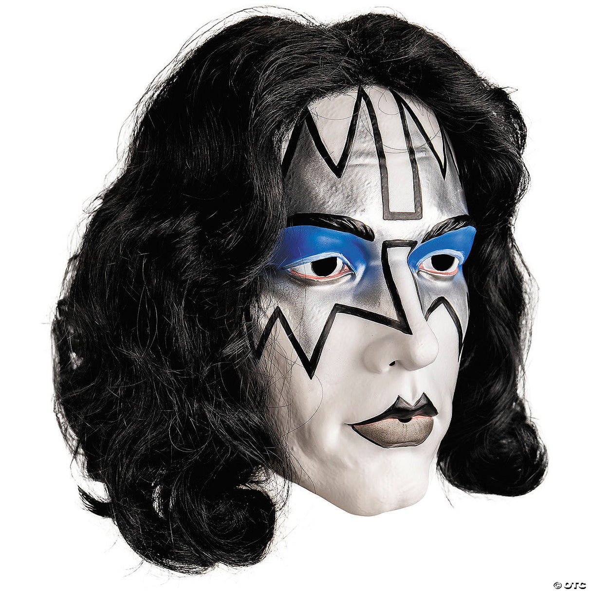 Kiss Deluxe The Spaceman Overhead Plastic Mask With Wig - One Size