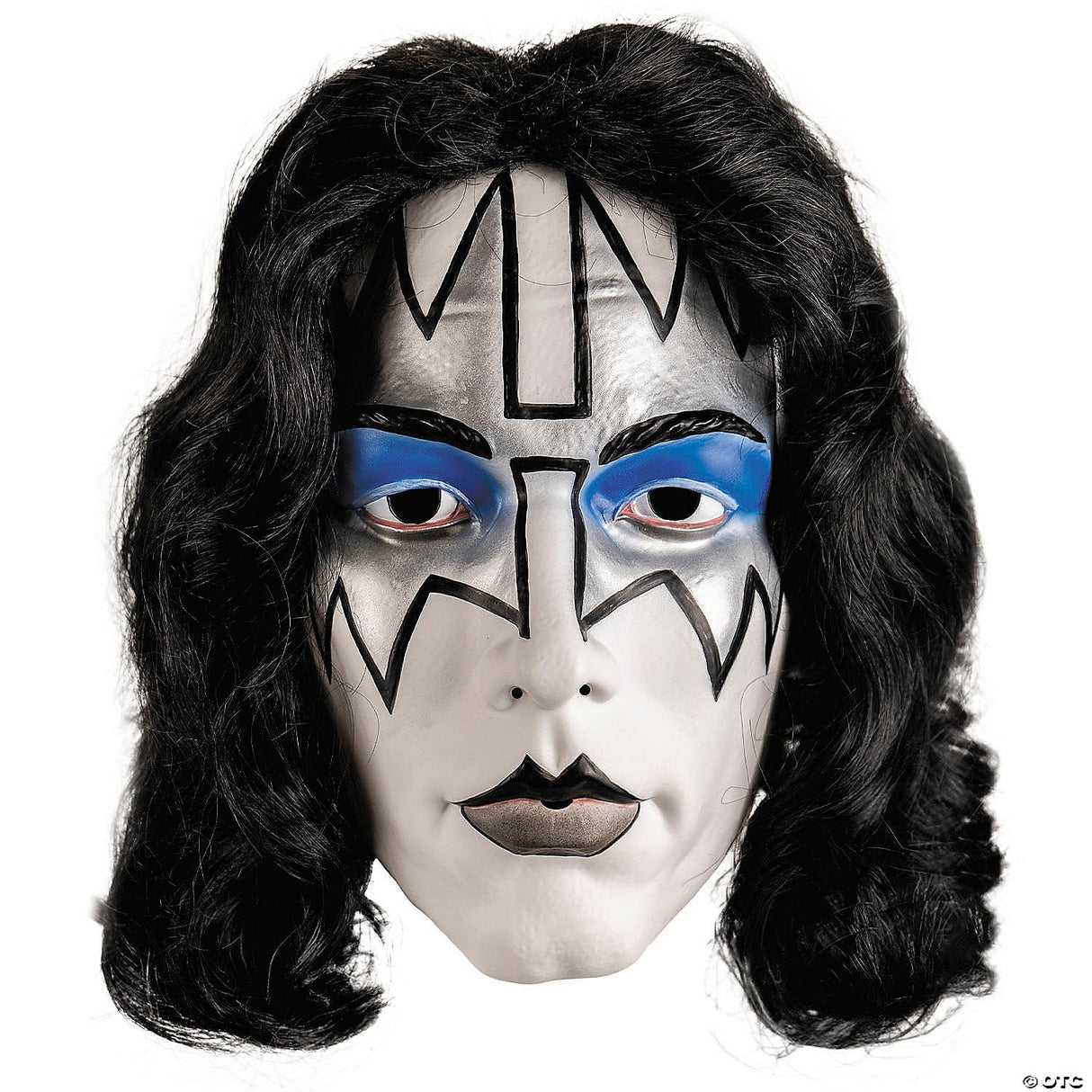 Kiss Deluxe The Spaceman Overhead Plastic Mask With Wig - One Size