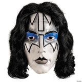 Kiss Deluxe The Spaceman Overhead Plastic Mask With Wig - One Size