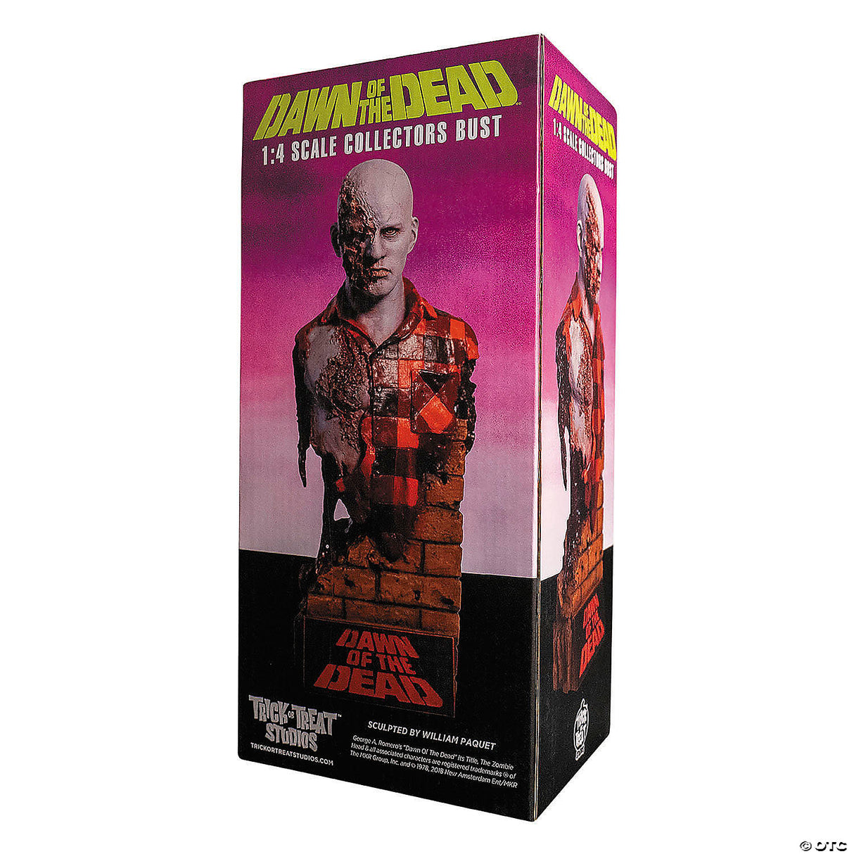 9" Dawn Of The Dead Airport Zombie Bust Halloween Decoration