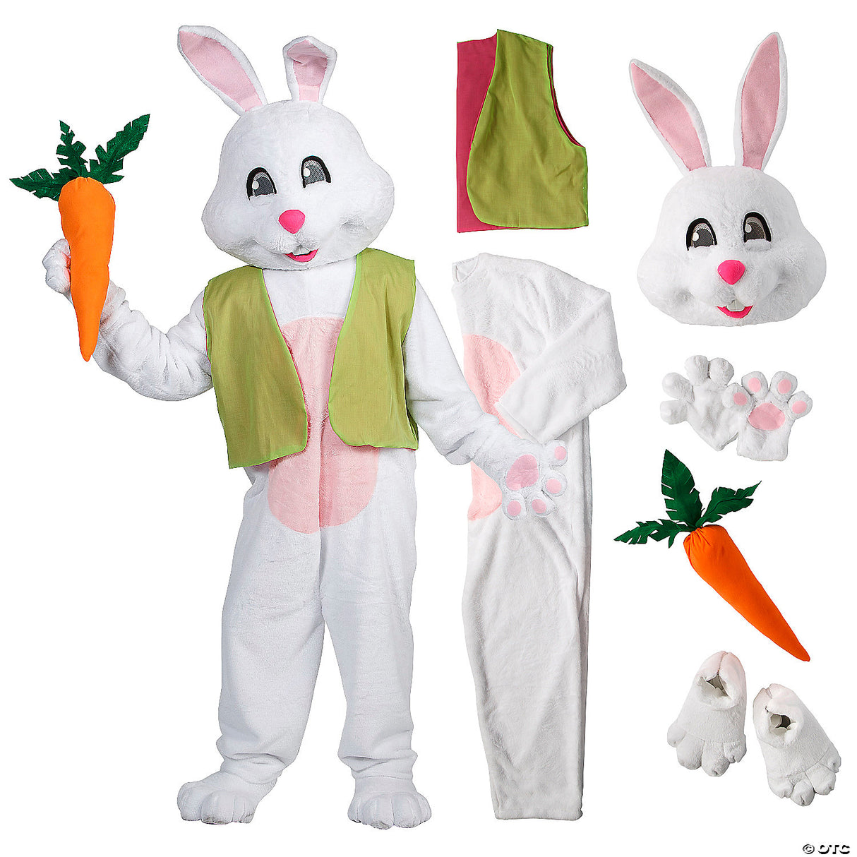 Men’s Easter Bunny Costume With Vest & Carrot