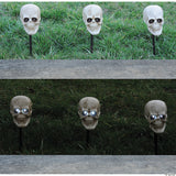 Lighted Skull Pathway Markers Decoration - Set Of 3