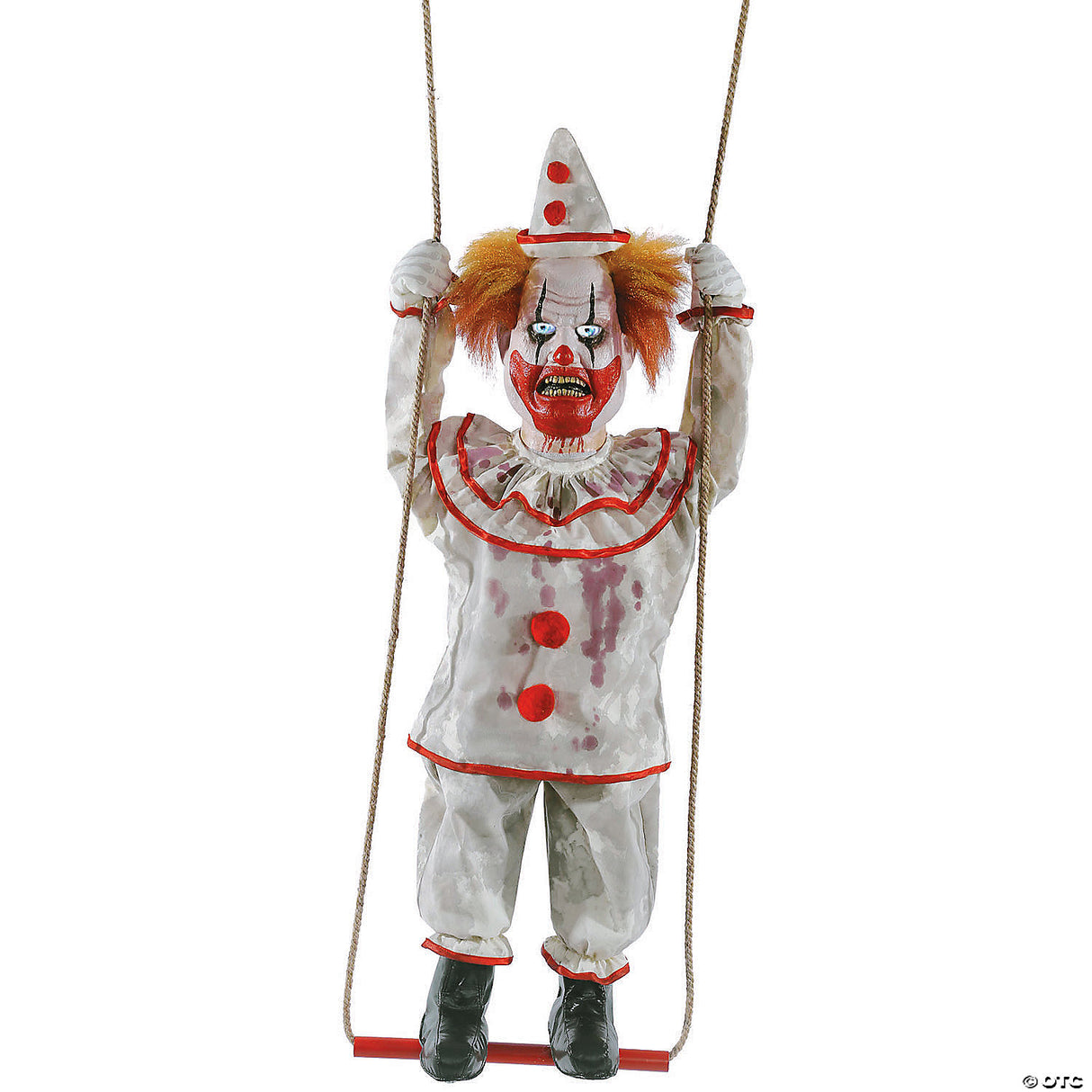 46" Hanging Animated Swinging Happy Clown Halloween Decoration