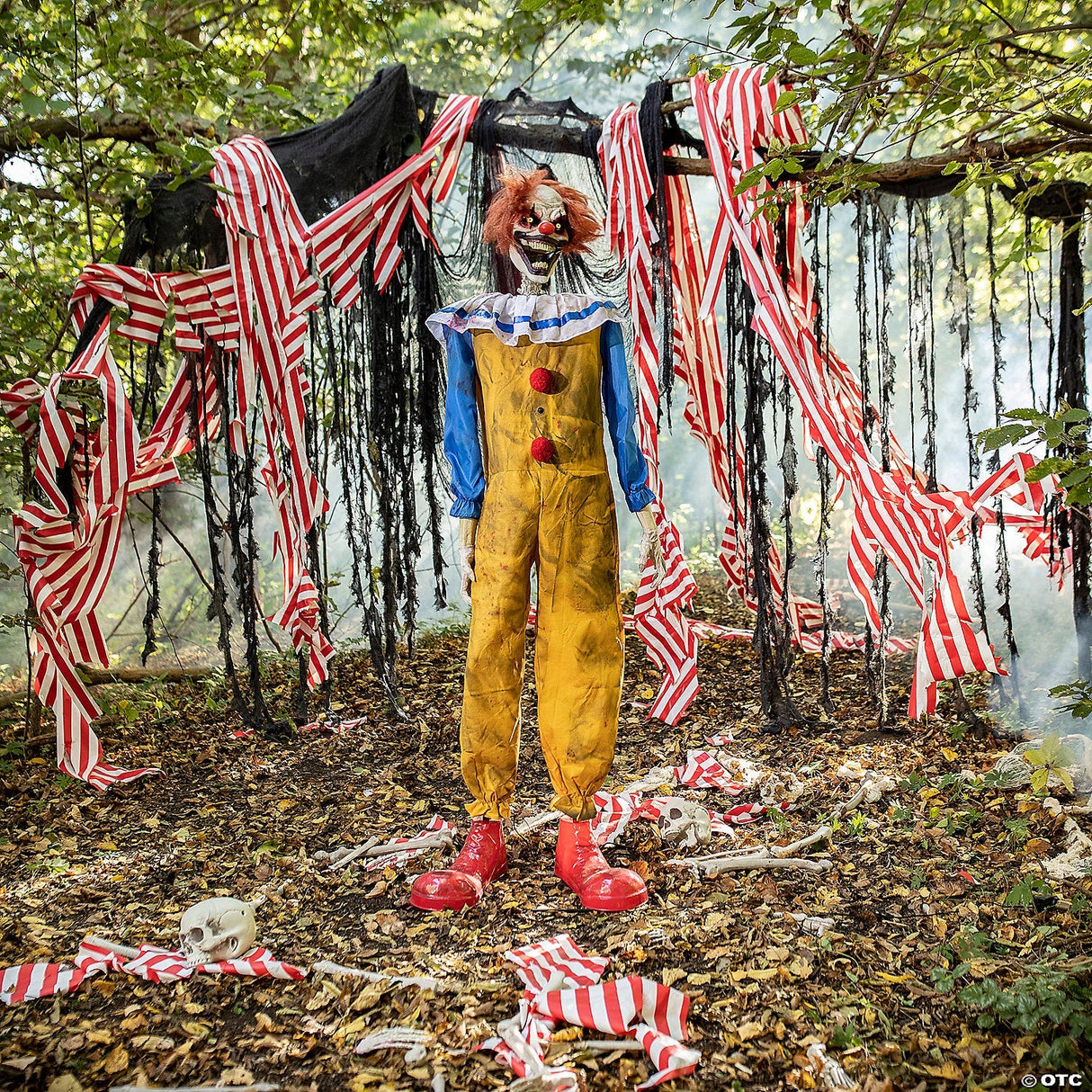 5 Ft. Animated Light-up Twitching Clown Halloween Decoration