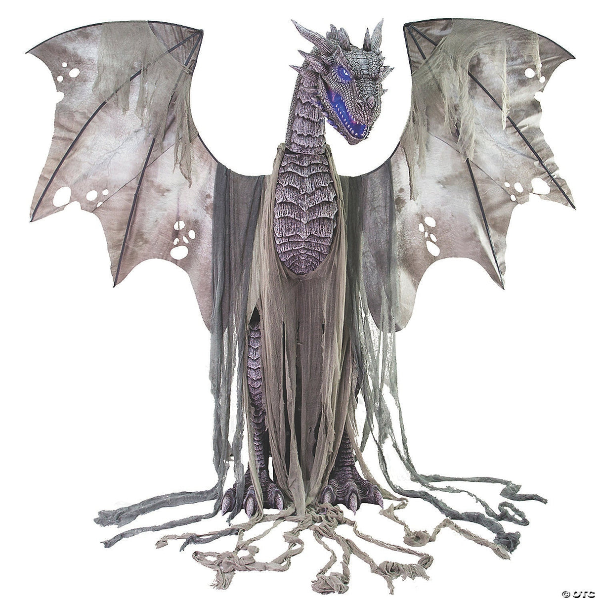 7' Animated Winter Dragon Halloween Decoration