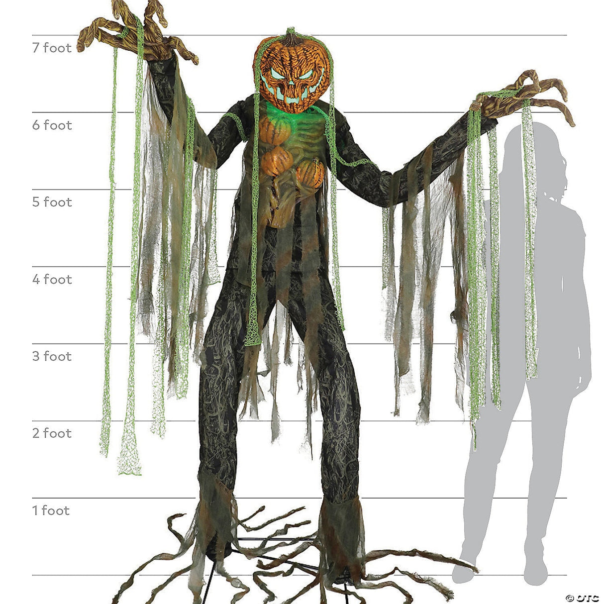 Animated 7 Ft  Dark Forest Dragon