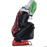 20" Animated Crouching Red Clown Prop