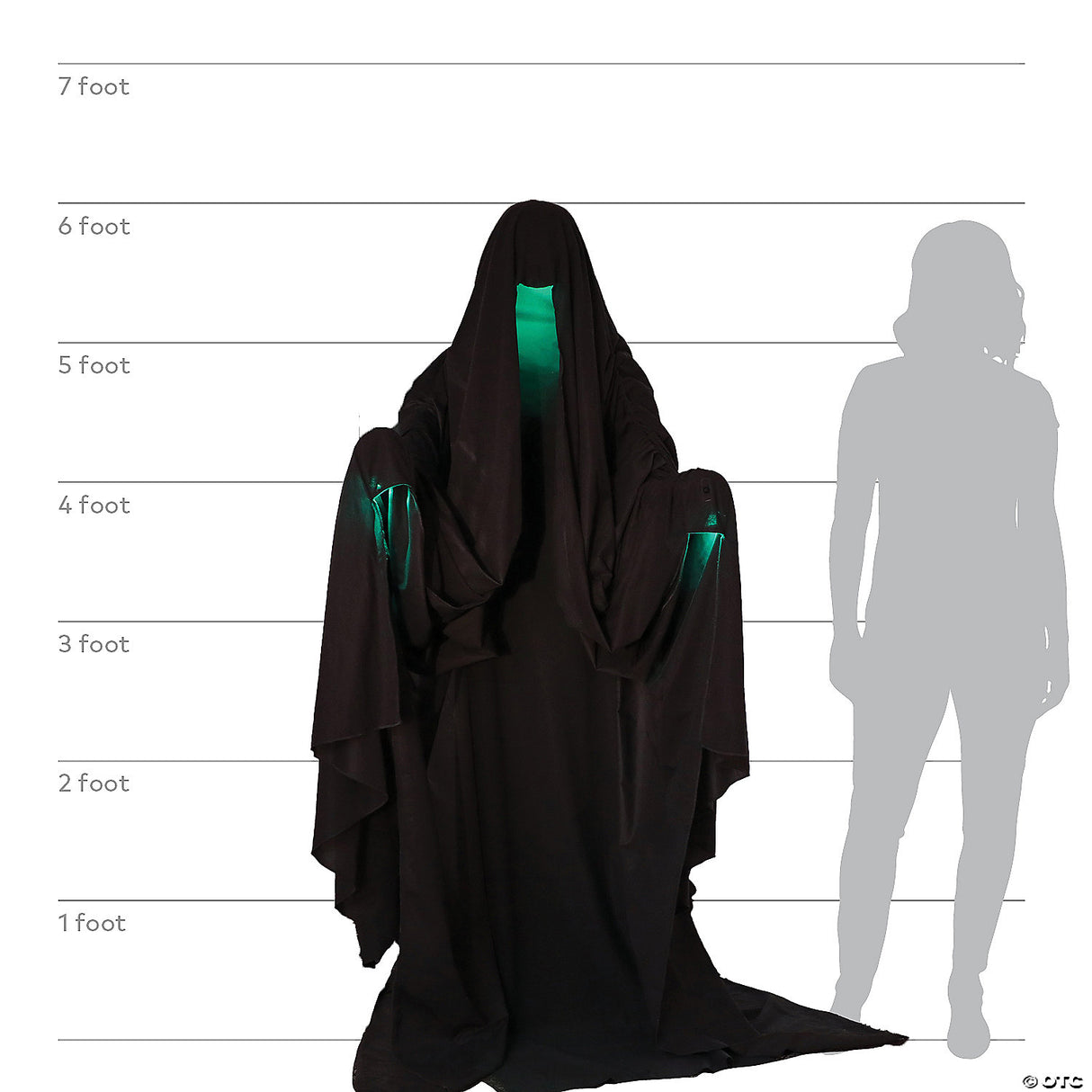 72" Hooded Phantom Animated Prop